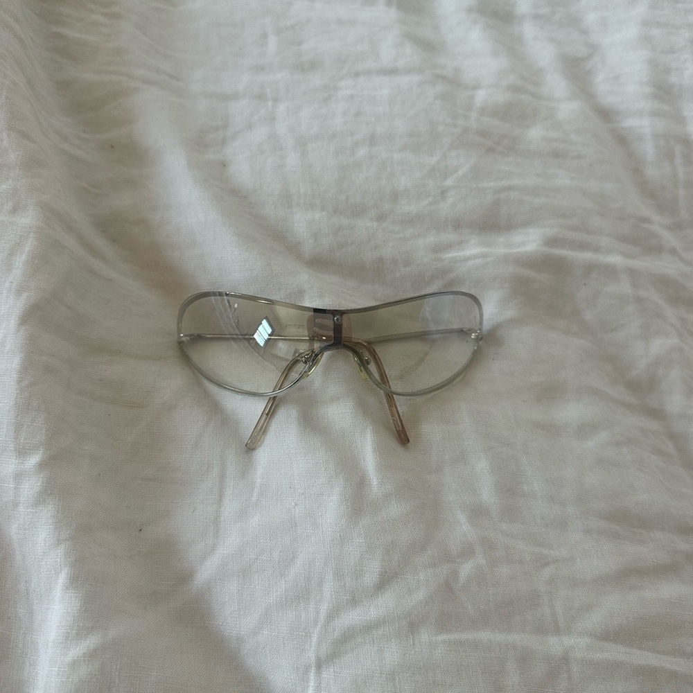 Vintage Rimless Shield Sunglasses